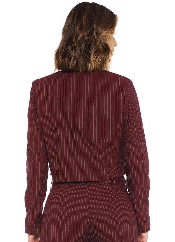 Rafree - Blazer Feminino Risca de Giz Castellano Cereja 2