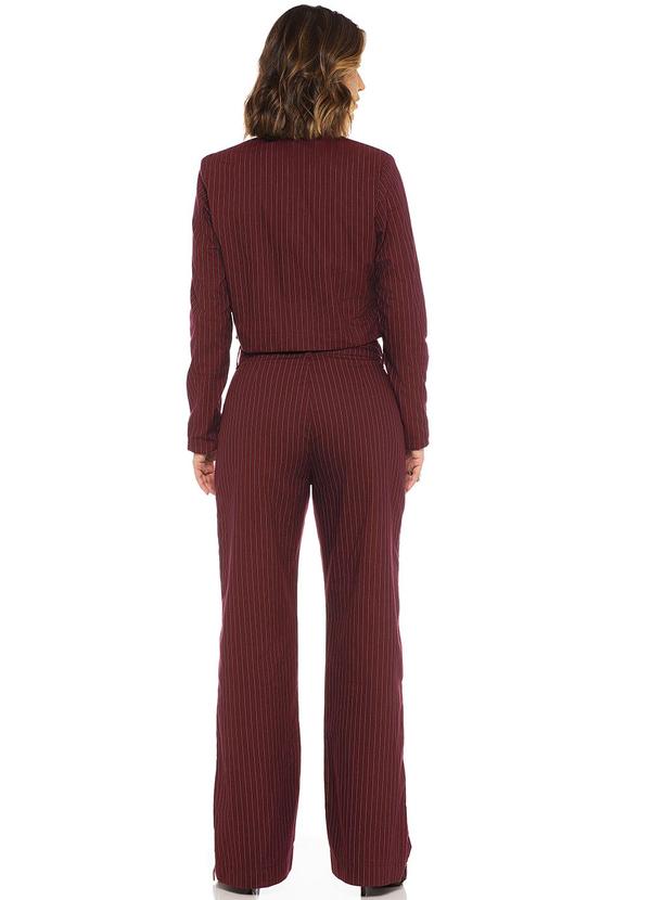 Rafree - Blazer Feminino Risca de Giz Castellano Cereja 4