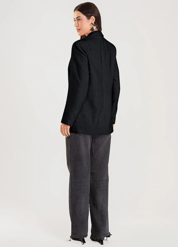 Endless - Blazer Feminino Tweed Preto 4