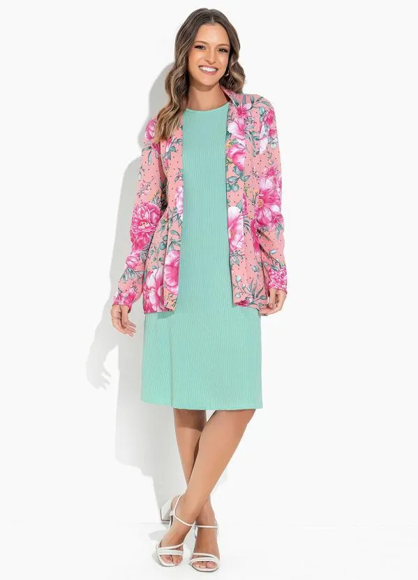 Rosalie - Blazer Floral Rosa com Botão 3