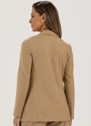 Principessa - Blazer Intermediário em Linho Mocha Mousse Natane - PRINCIPESSA