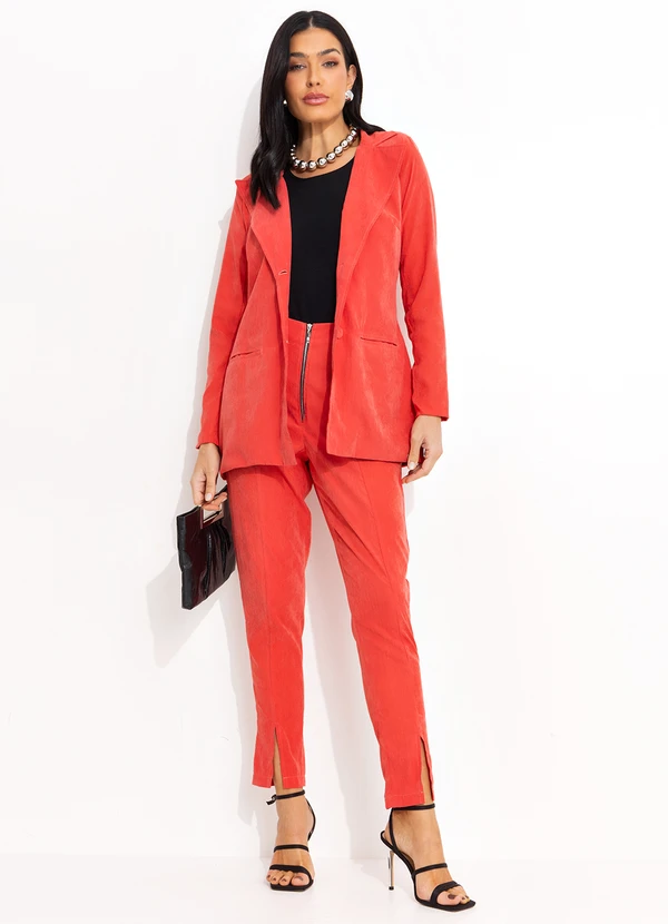 Quintess - Blazer Laranja com Bolsos 8