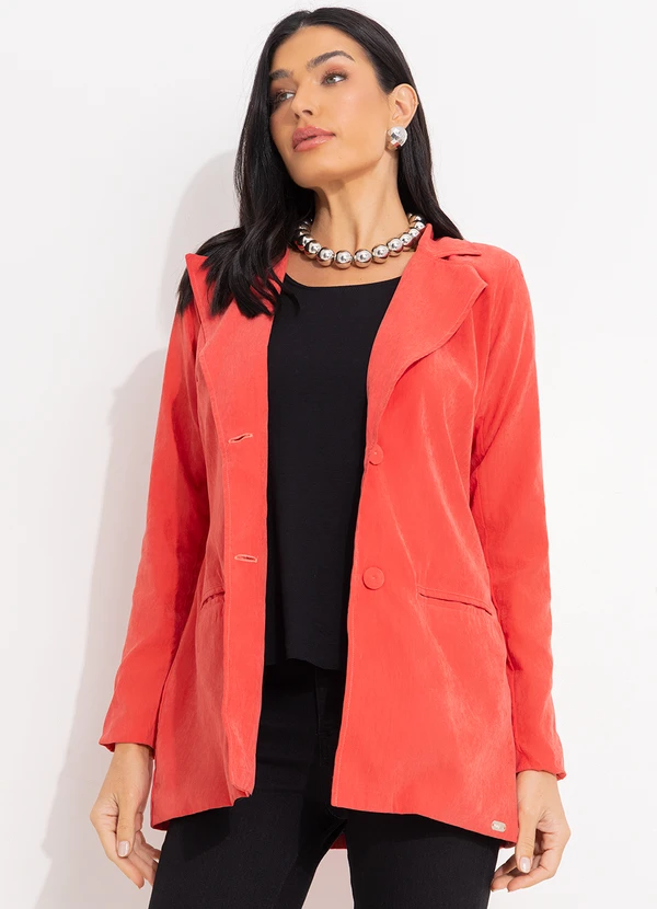 Quintess - Blazer Laranja com Bolsos 7