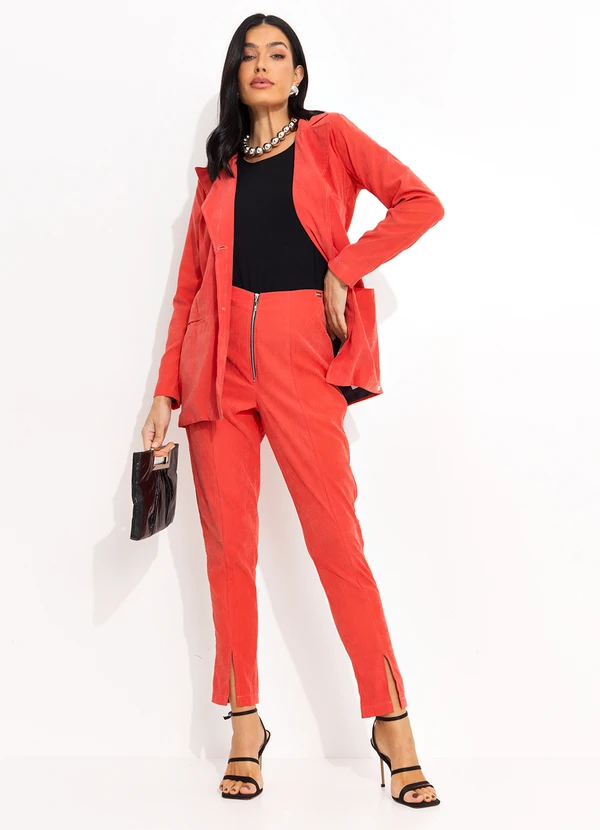 Quintess - Blazer Laranja com Bolsos 6