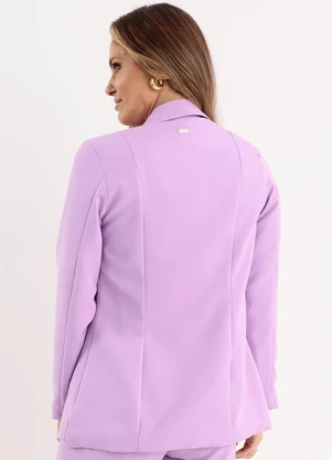 Quintess - Blazer Lilás com Forro e Bolsos - QUINTESS