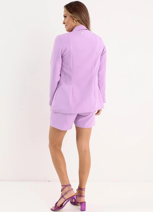 Quintess - Blazer Lilás com Forro e Bolsos 11