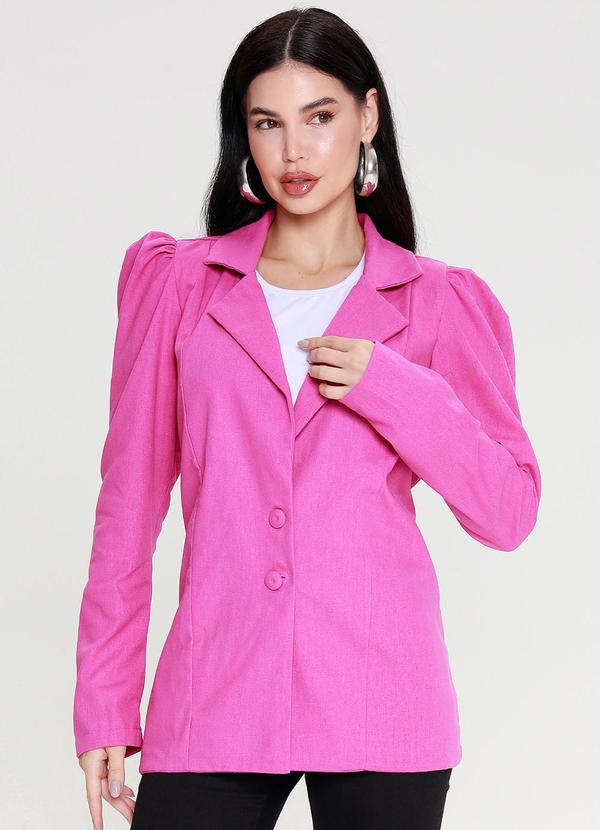 Gatabakana - Blazer Linho Manga Bufante Roxo