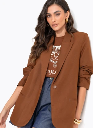 Colcci - Blazer Linho Marrom - COLCCI