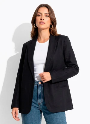 Colcci - Blazer Linho Preto - COLCCI