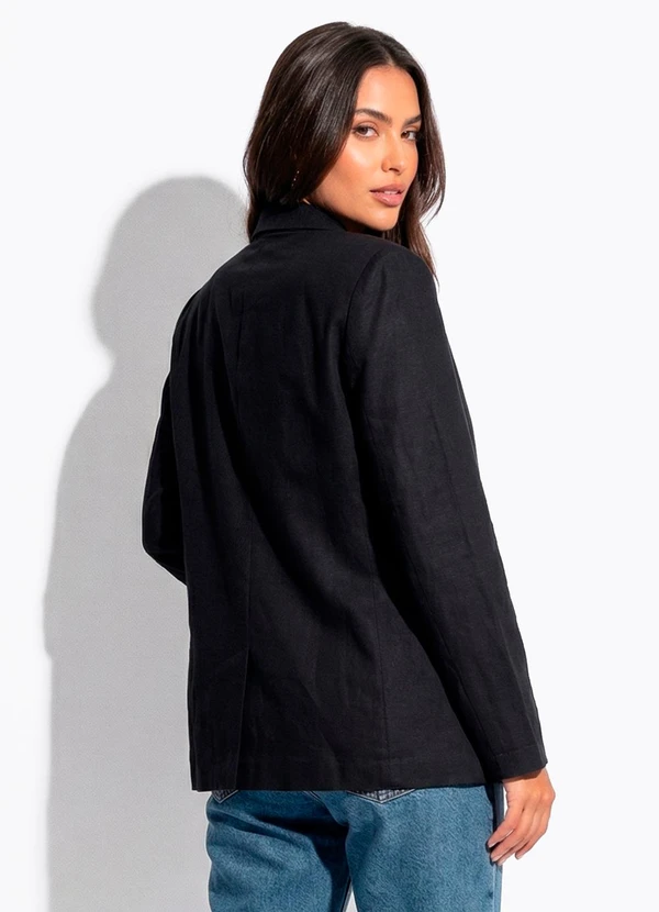 Colcci - Blazer Linho Preto 2