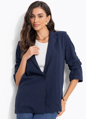 Cantão - Blazer Linho Soft Azul - CANTÃO