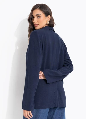 Cantão - Blazer Linho Soft Azul - CANTÃO