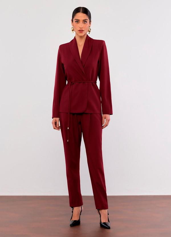 Carlota Costa - Blazer Liso com Cinto Roxo 2