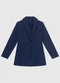 Enfim - Blazer Listrado Alongado de Alfaiataria Azul - variação: Azul