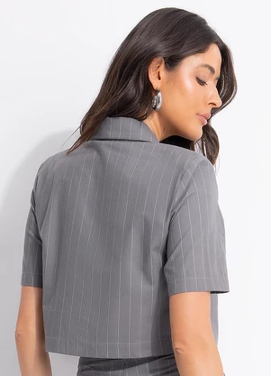 Colcci - Blazer Risca de Giz Cinza - COLCCI