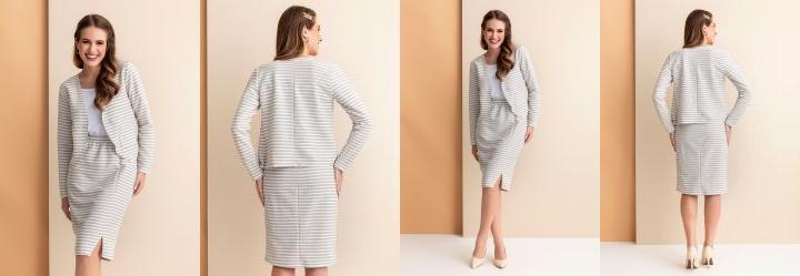 Blazer Listras Lurex com Boto