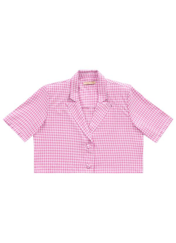 Angel - Blazer Manga Curta Sumer TweedRosa