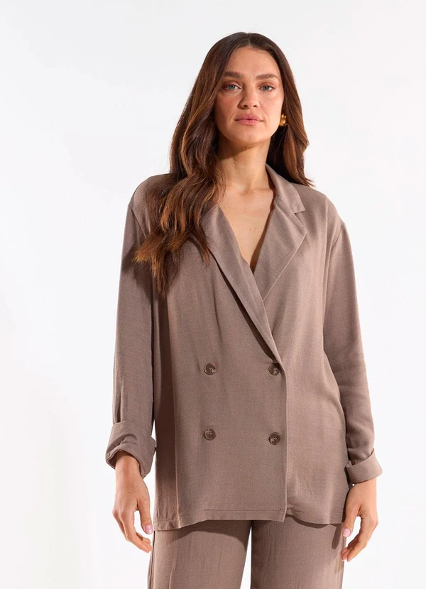 Ritmi Studio - Blazer Manga Longa com Transpasse