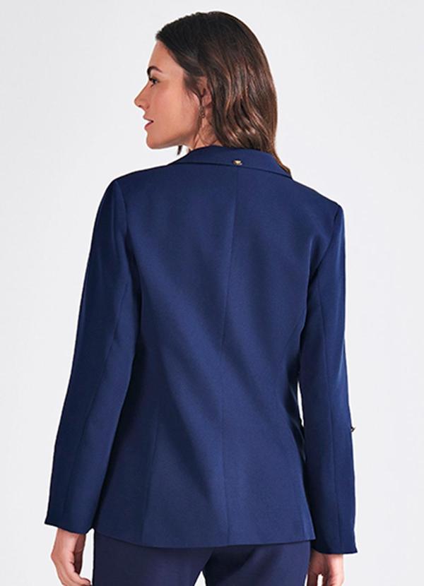 Principessa - Blazer Feminino de Alfaiataria Marinho com Martingale Tifani 4