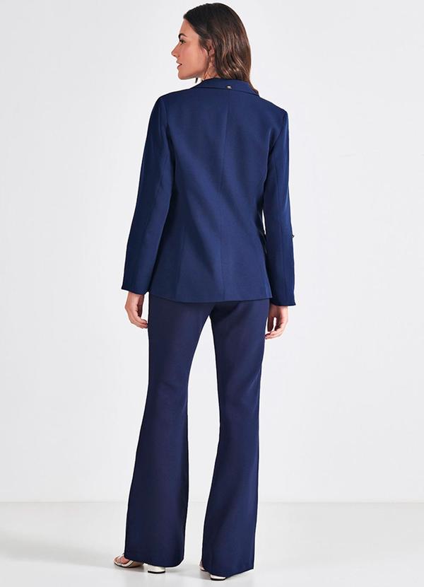 Principessa - Blazer Feminino de Alfaiataria Marinho com Martingale Tifani 2