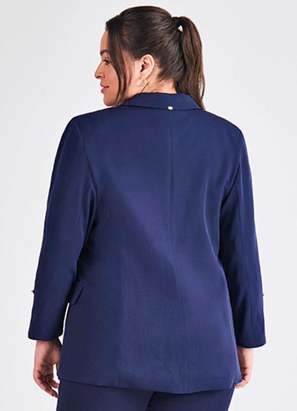 Principessa - Blazer Feminino de Alfaiataria Marinho com Martingale Tifani 6