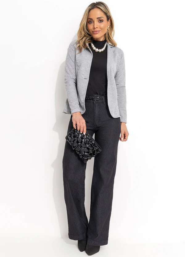 Quintess - Blazer Mescla Claro em Moletinho 3