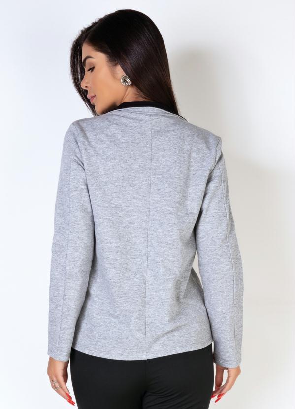 Outlet - Blazer Mescla e Preto com Botões 2