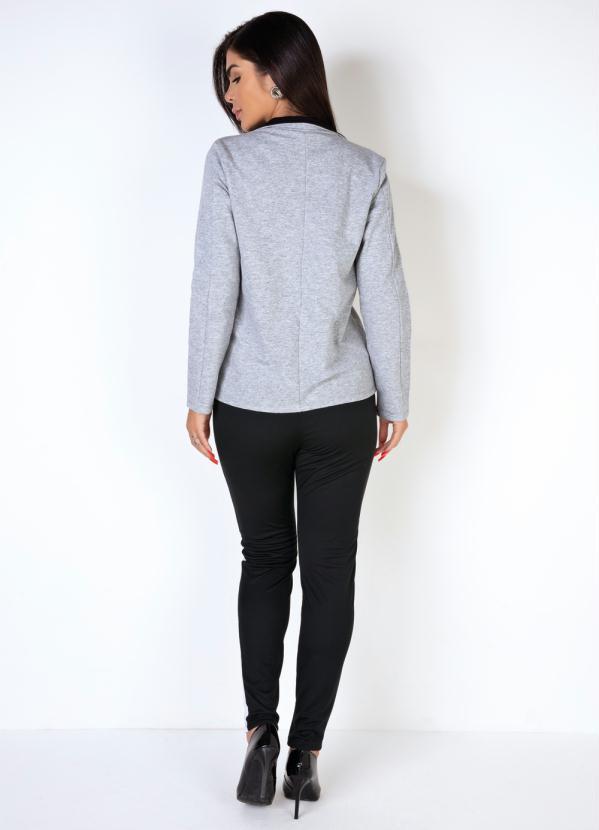 Outlet - Blazer Mescla e Preto com Botões 4