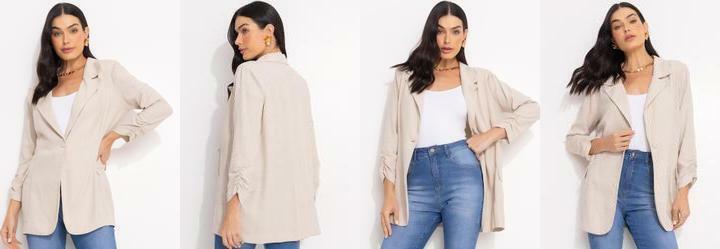 Blazer Natural em Linho