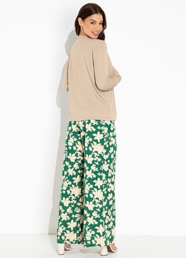 Moda Pop - Blazer Nude Manga Longas com Fechamento de Botão 4