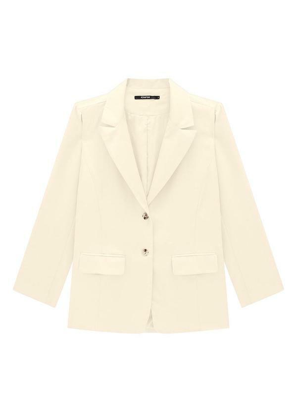 Enfim - Blazer Off White Alongado Liocel