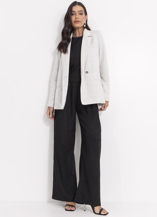 Svela - Blazer Off White Poliester com Elastano 3
