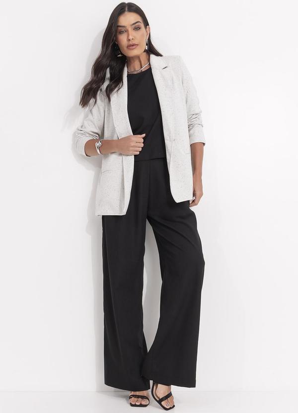 Svela - Blazer Off White Poliester com Elastano 5