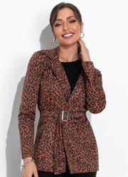 Blazer Oncinha com Faixa e Fivela