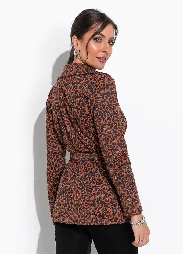 Rosalie - Blazer Oncinha com Faixa e Fivela 4