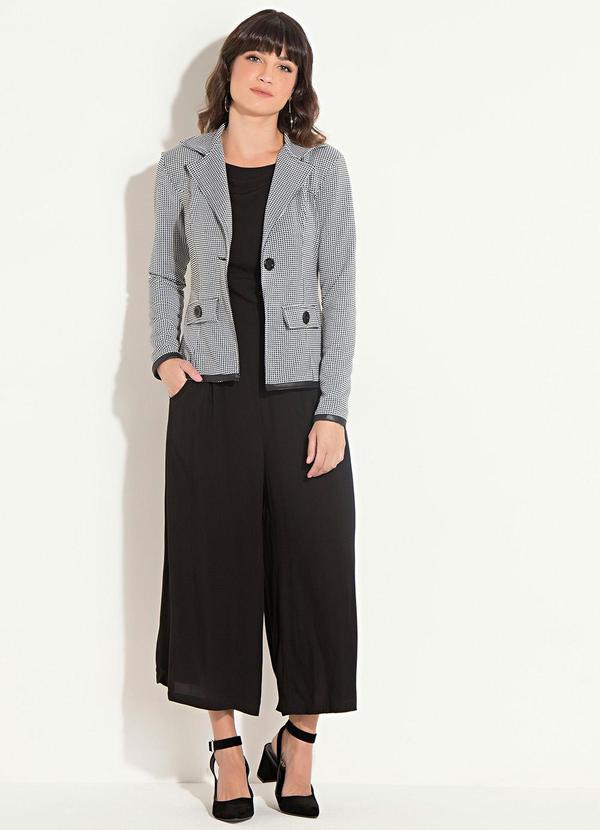 Quintess - Blazer Pied de Poule Detalhes em Cirrê 11