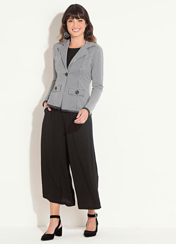 Quintess - Blazer Pied de Poule Detalhes em Cirrê 12