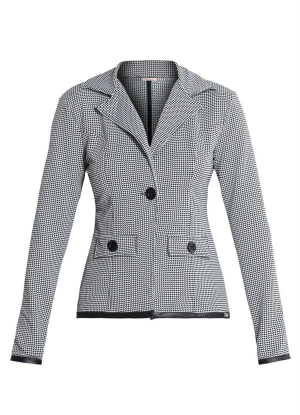 Quintess - Blazer Pied de Poule Detalhes em Cirrê 13