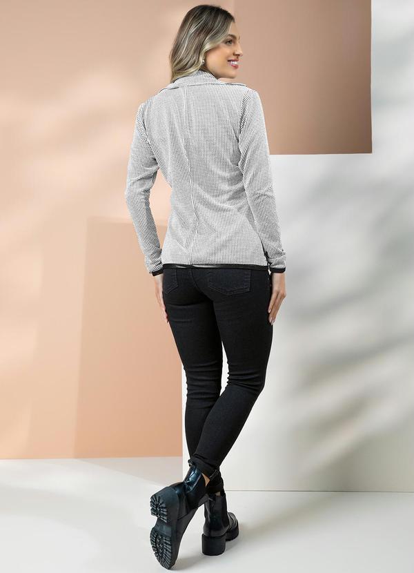 Quintess - Blazer Pied de Poule Detalhes em Cirrê 4