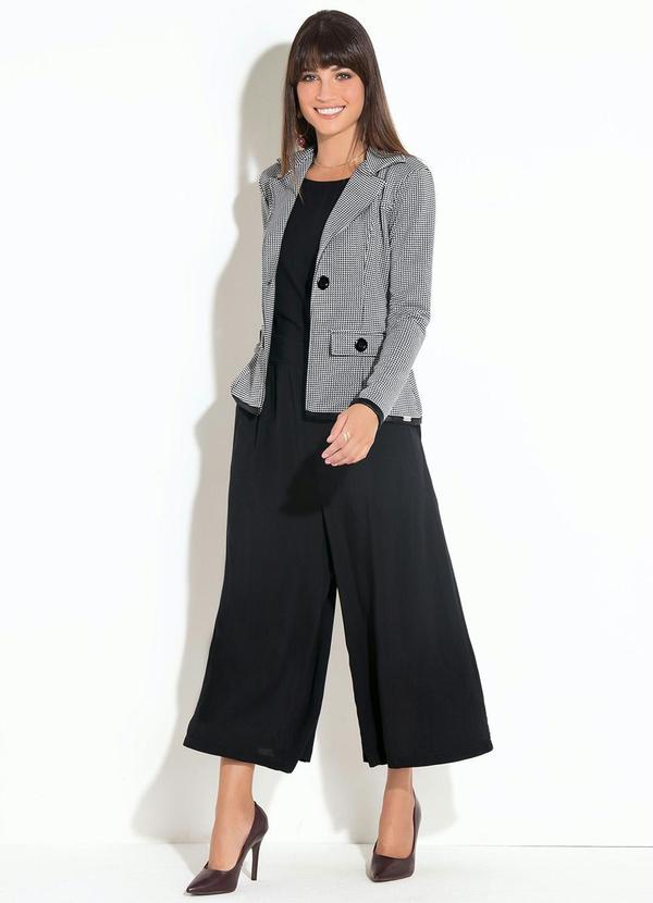 Quintess - Blazer Pied de Poule Detalhes em Cirrê 6