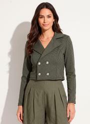 Blazer Pied Poule com Bot�es