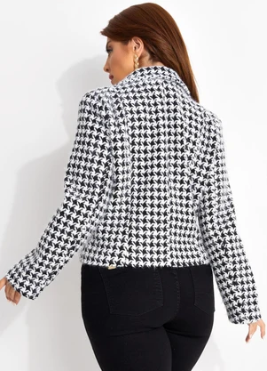 Quintess - Blazer Pied Poule em Tweed - QUINTESS