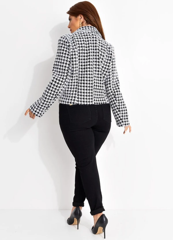 Quintess - Blazer Pied Poule em Tweed 10