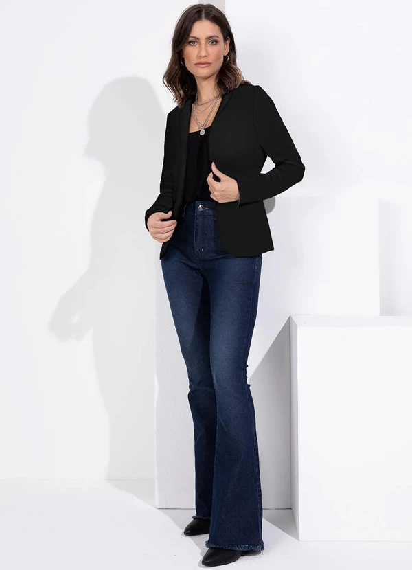 Quintess - Blazer Preto em Moletinho 3