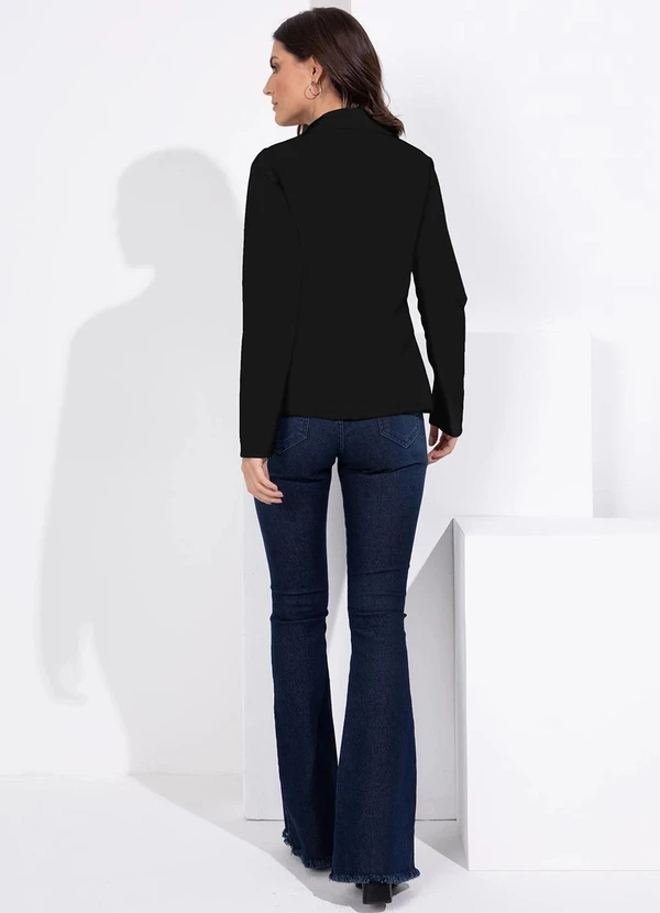 Quintess - Blazer Preto em Moletinho 5