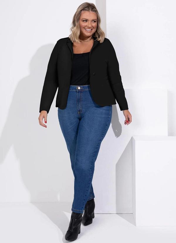 Quintess - Blazer Preto em Moletinho 10