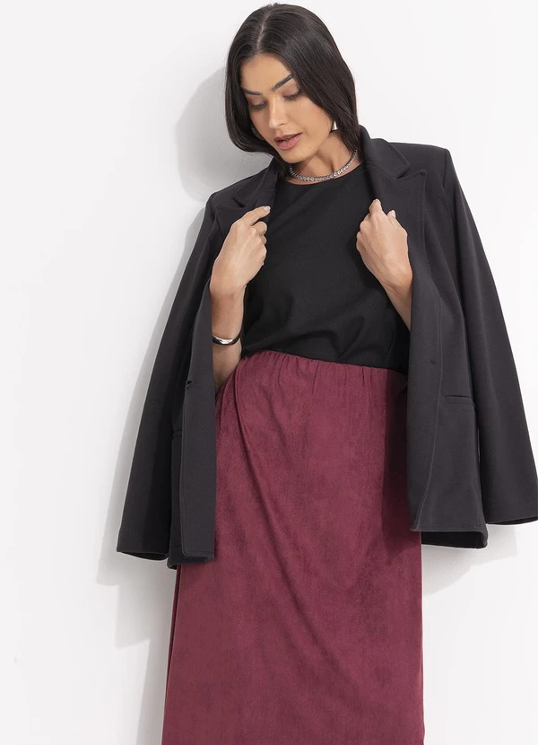 Svela - Blazer Preto em Poliester com Elastano 10