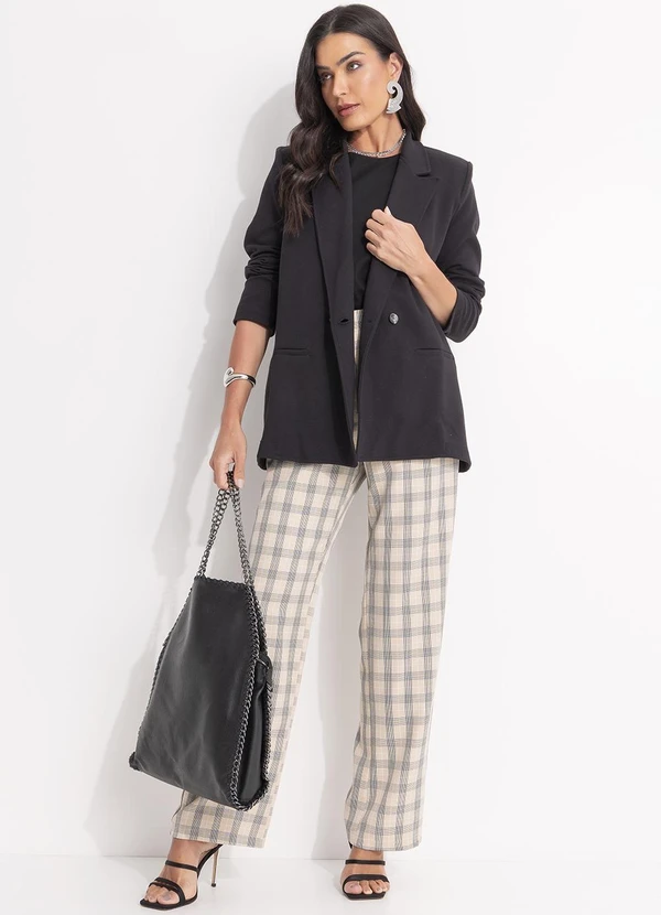 Svela - Blazer Preto em Poliester com Elastano 7