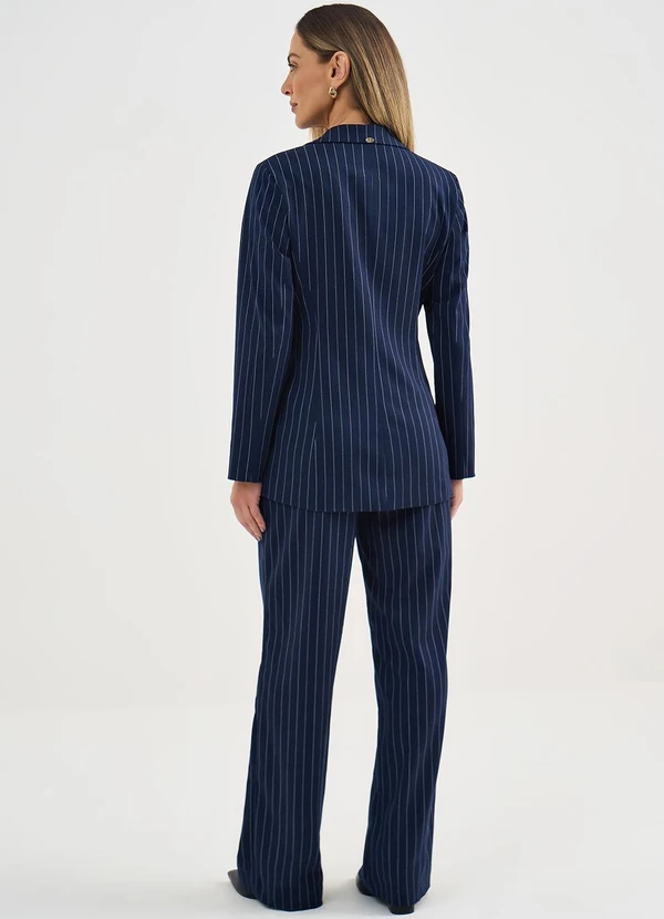 Principessa - Blazer Intermediário em Alfaiataria Risca de Giz Aneli 4