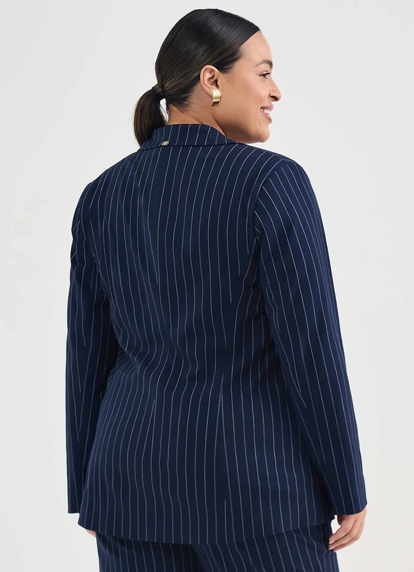 Principessa - Blazer Intermediário em Alfaiataria Risca de Giz Aneli 7